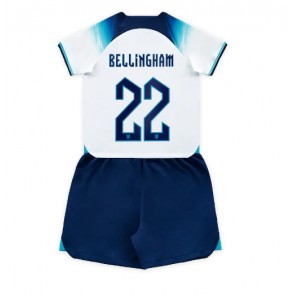 Engleska Jude Bellingham #22 Domaci Dres za Dječji SP 2022 Kratak Rukavima (+ kratke hlače)